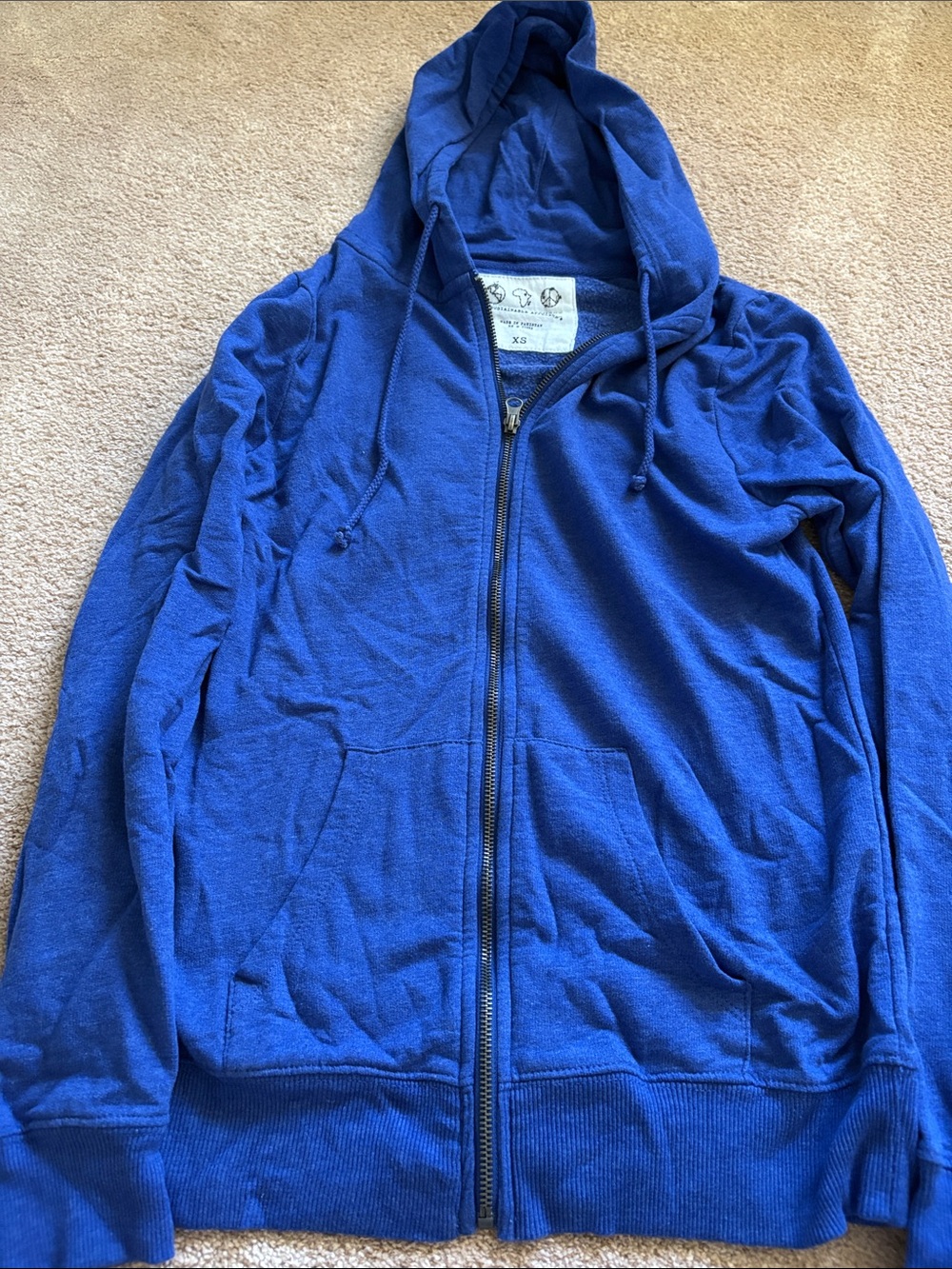 Women’s Royal Blue Full-Zip Hoodie Sweatshirt